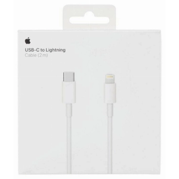 Кабель Apple USB Type-C - Lightning для зарядки, 2 м, белый